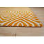 Tapis orange clair en laine touffeté à la main