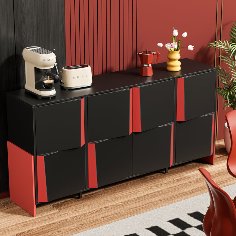 Buffet 68,5 po en bois avec portes
