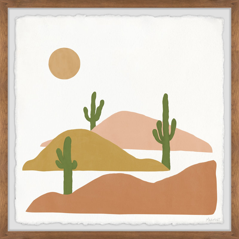 Cactus Mounds - Single Picture Frame Painting, 81cm H x 81cm W x 3.81cm D