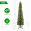 Arbre de Noël 6 pi avec 150 lumières DEL blanc chaud - arbre en PVC mince avec 358 pointes, conception compacte, support en métal stable, facile à assembler-2042697065