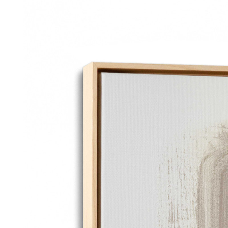 «Beige Ballet V1» sur papier, Toile encadrée «American Maple Floater», 12.75" H x 8.75" W x 1.75" D
