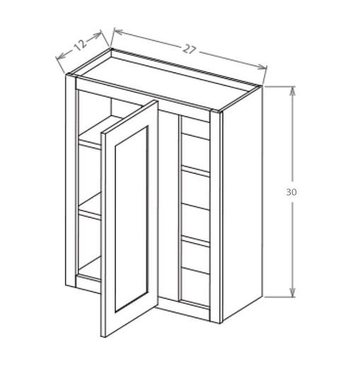 White Shaker Ready-to-Assemble Wall Blind Corner Cabinet