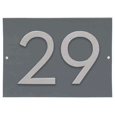 Plaque d’adresse murale sur 1 ligne flottante