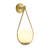 Gold Wall Sconce with Frosted Globe Shade – Plug-In or Hardwired Mid-Century Modern Wall Light for Bedroom, Living Room, Bathroom, or Hallway