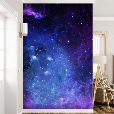 Planet In Outer Space Galaxy Peel & Stick Border