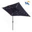 10 X 6.5T Rectangular Patio Solar LED Lighted Outdoor Umbrellas With Crank And Push Button Tilt For Garden Backyard Pool Swimming Pool-297366188