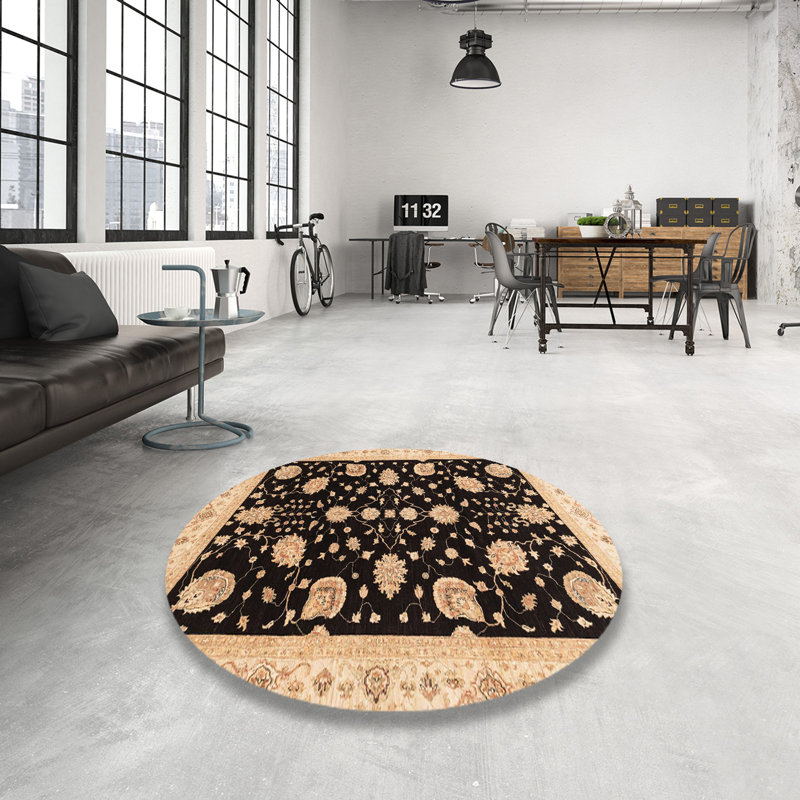 Abstract Indoor Rug, Round 7'