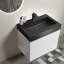 Meuble-lavabo mural 24 po avec lavabo, grand meuble-lavabo flottant mural pour salle de bain moderne, lavabo une pièce sans drain ni robinet, pré-assemblé