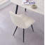 Ensemble de 2 chaises Waltwilder en métal et tissu blanc