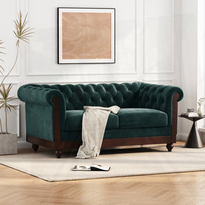 Canapé en velours Chesterfield 59,44 po