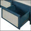Banc de rangement avec tiroirs en rotin et bouton amovible-1845214526