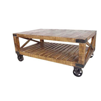 Adersen Solid Wood Top Coffee Table