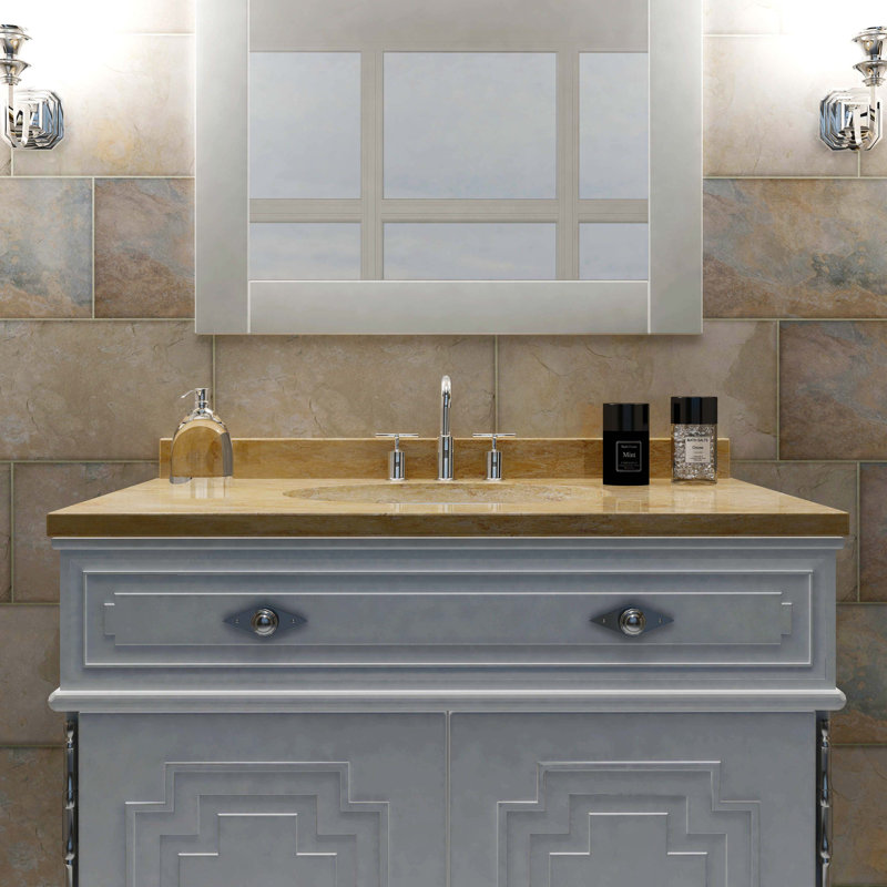 Ardesia 13" x 25" Porcelain Stone Look Wall & Floor Tile, Ochre