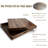  20" Square Solid Black Walnut Wood Ottoman Serving Tray with Handles
