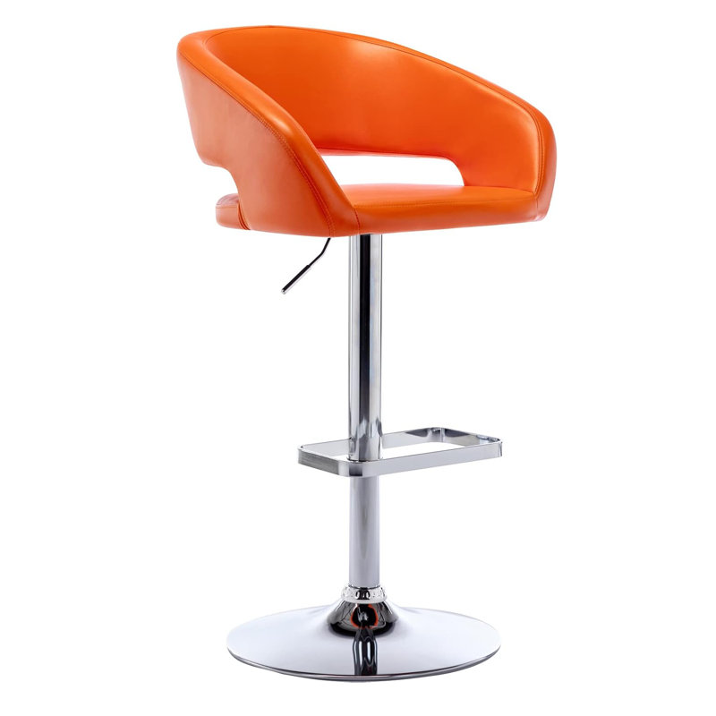 Anastacio Swivel Upholstered Adjustable Height Counter Stool with Metal Frame,Bar Stools with Footrest, Kitchen Island Chairs for Dining Room, Home Bar, Cafe