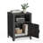 Bauman Farmhouse Nightstand, Bedside Table with a Cabinet and Open Compartment-73822925