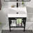 24"L*18"W White Ceramic Rectangular Sink Bathroom Console Sink with Overflow