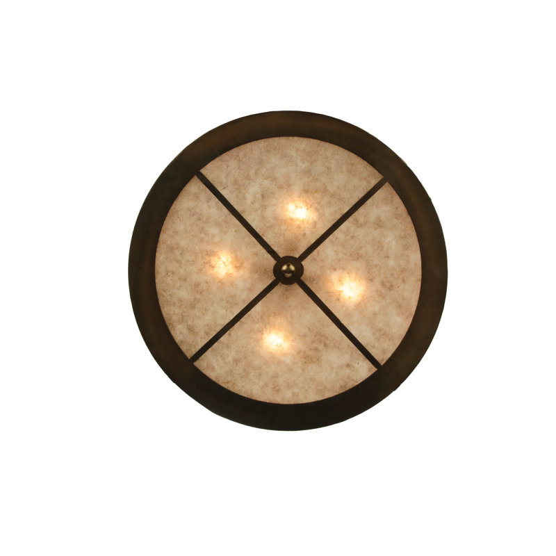 Rustic Lodge 4 - Light Chandelier, Antique Copper, Silver, 36" H x 22" W x 22" D