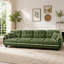 Canapé 4 places Chenille Cloud avec pouf et 4 coussins, vert-1893330544-1893330548