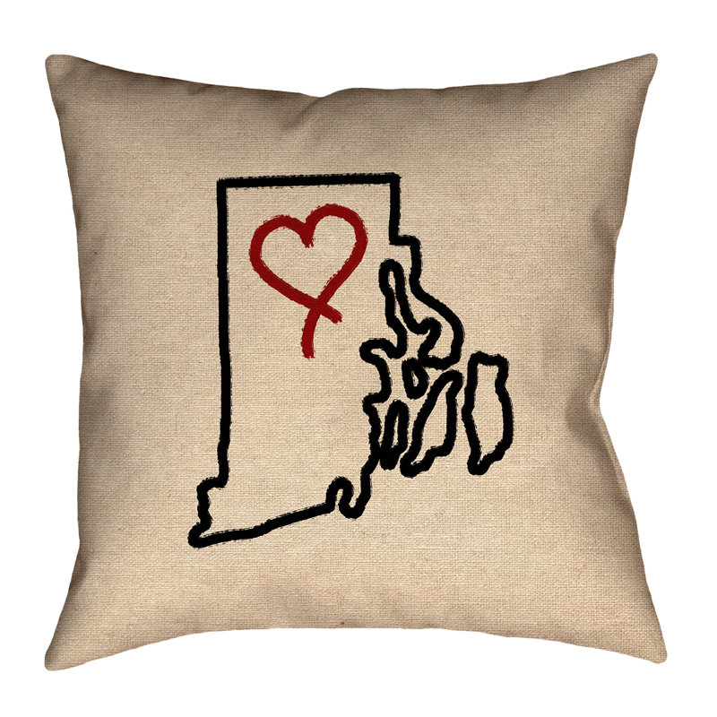 Housse de coussin Katelyn Smith Rhode Island Love, 14 po x 14 po, Housse, Simili suède