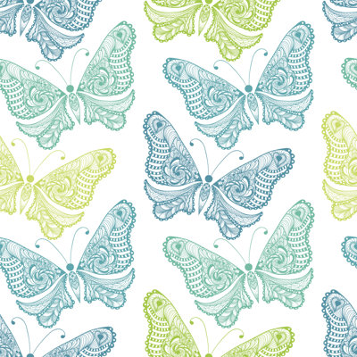 Risco Butterfly Illustration - Wrapped Canvas Print