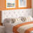 White Full Size Velvet Upholstered Platform Bed Frame With Diamond Tufted Headboard-852658007-805318854