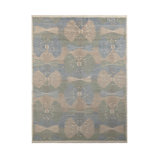Scandinavian Hand Knotted Wool Geometric Area Rug