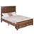 Farmhouse Wood Queen Platform Bed Frame With 52" Tall Headboard, Large Storage Drawers, Brown-340031370-340031371