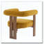 Fauteuil d'appoint rembourré en velours-2082032444