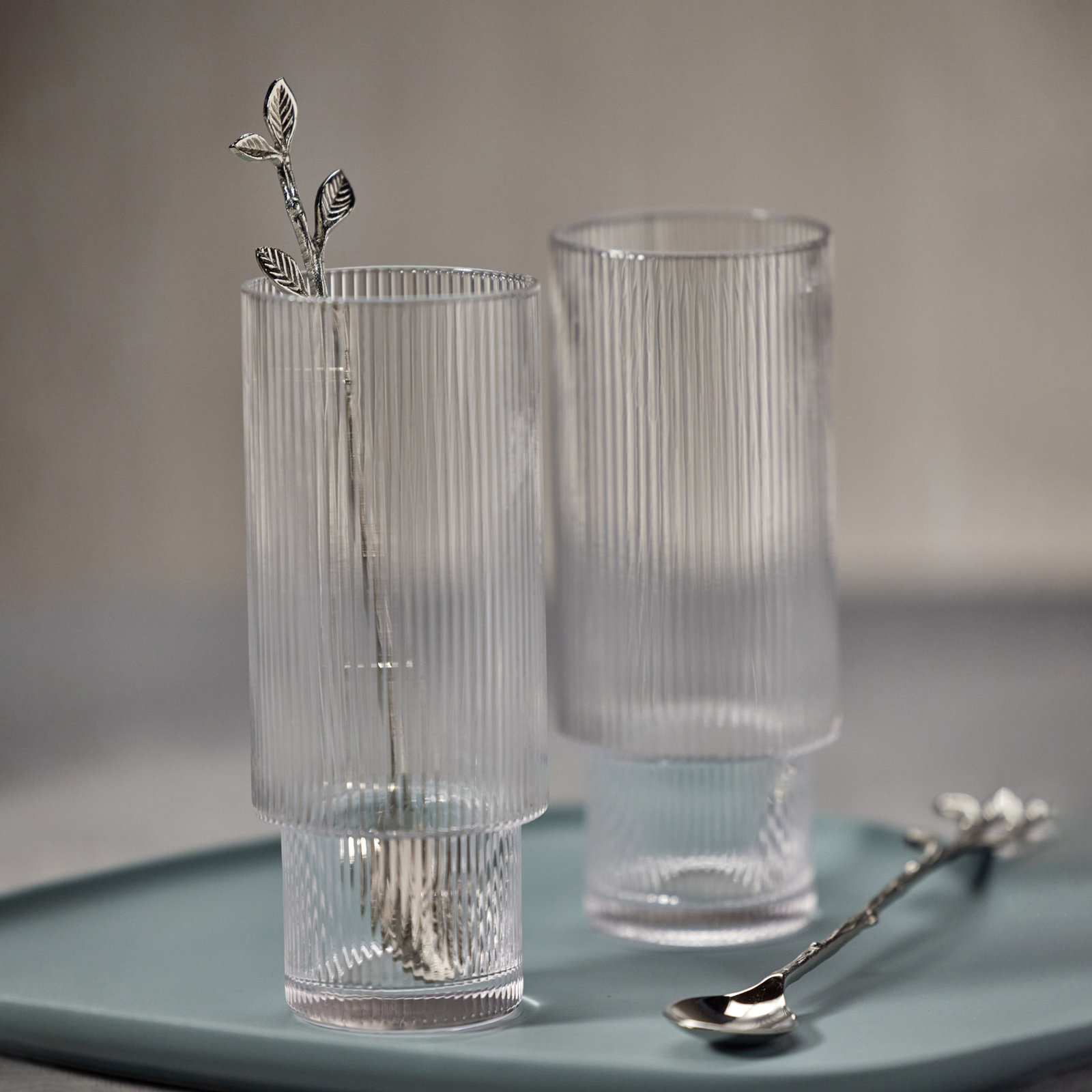 Clybourn Ribbed Highball Glass