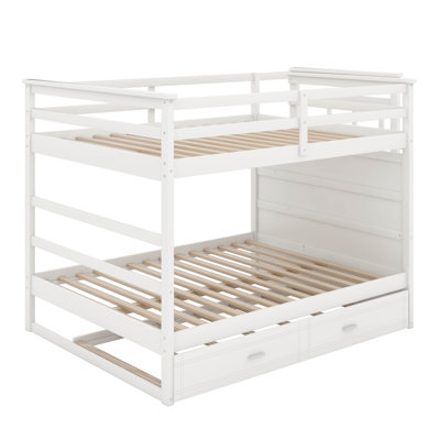 Full Over Full Bunk Bed With Trundle And Staircase
