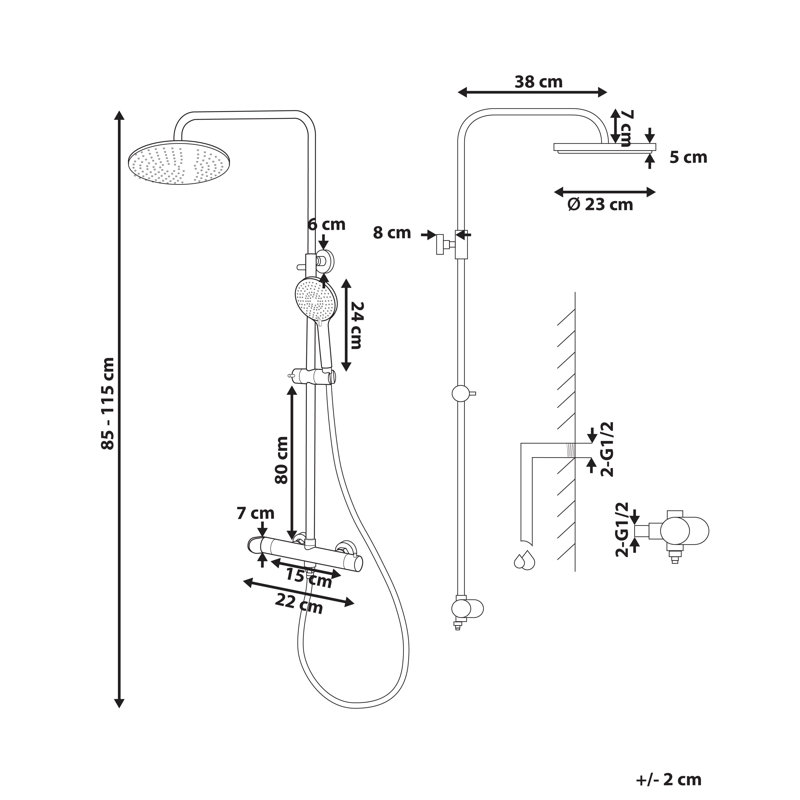 Rain Shower Head, Chrome