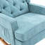 Chaise berçante rembourrée, fauteuil d'appoint, fauteuil avec base en bois massif