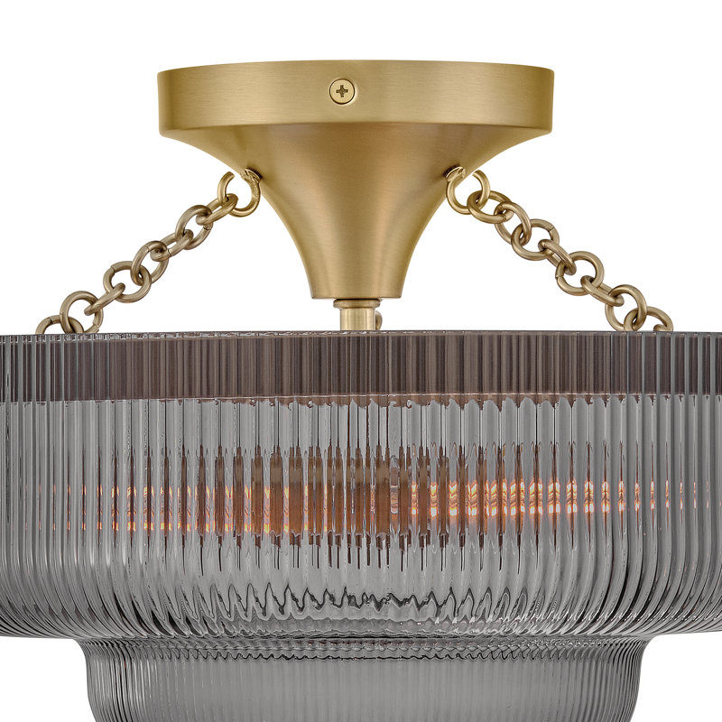 Hinkley Adella Small Semi-Flush Mount, Black