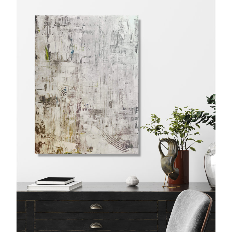 Taupe Gray - Artist Enhanced Canvas Print, Black Framed Canvas, 41.5" H x 31.5" W x 1.75" D