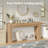 63" Long Console Table, Farmhouse Couch Table Behind Sofa, Wooden Rectangular Entryway Table For Entrance, Hallway, Living Room, Foyer, Wobble-Free Design