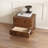 Wiley 91.32'' Mid Century TV Stands, Brown Solid Wood Cabinets, 4Pieces