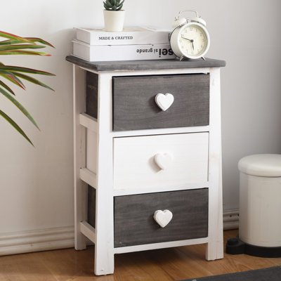37 cm W Solid Wood Bedside Table