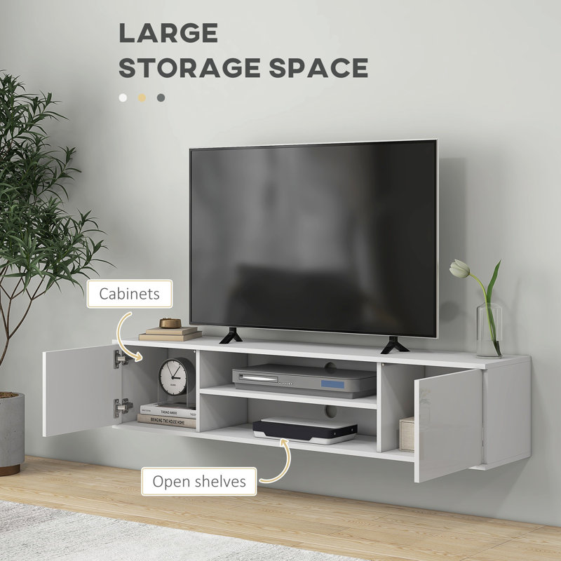 Unfinished Floating TV Stand for TVs up to 58"