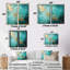 «Turquoise Tranquility - Abstract Landscape Wall Art», ensemble de 2 impressions sur toile bleu sarcelle-122641408-122641413-122641416