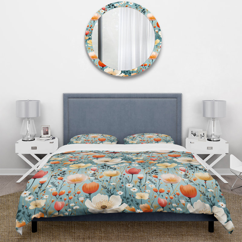 Ensemble de housse de couette Playful Oasis, Housse de couette pour très grand lit et 2 très