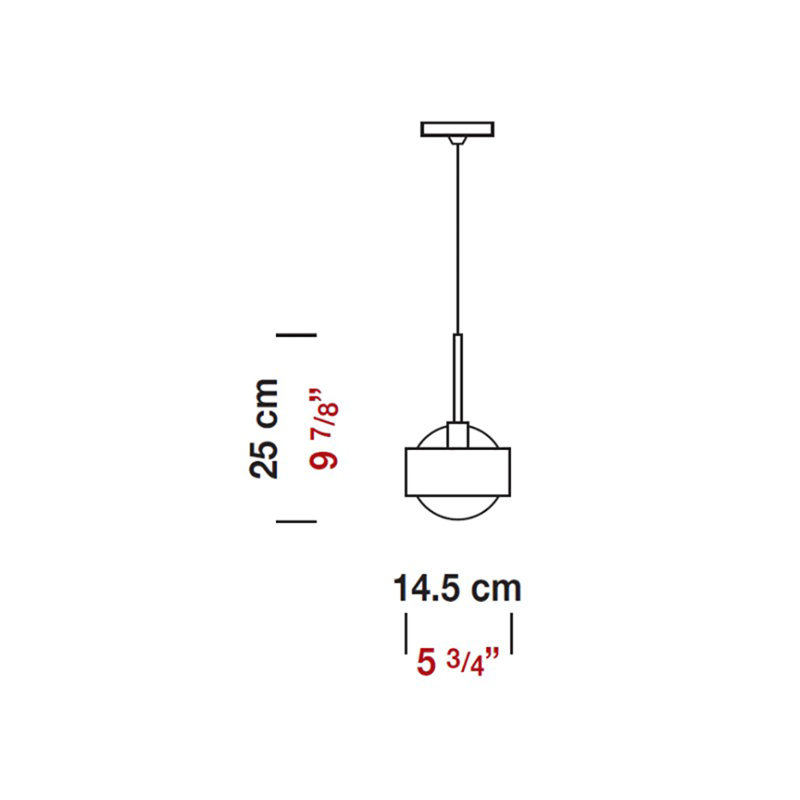 Ring 1 - Light Single Drum Pendant, Yes, Chrome, White