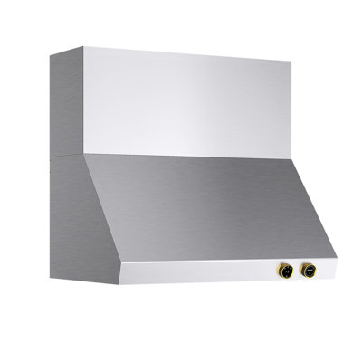 KUCHT 36 in. 900 CFM Ducted Wall Mount Range Hood in Stainless Steel with Gold Accents and Digital Controls