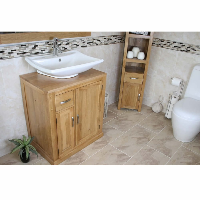 Dye 700mm Single Bathroom Vanity with Vessel Ceramic Basin