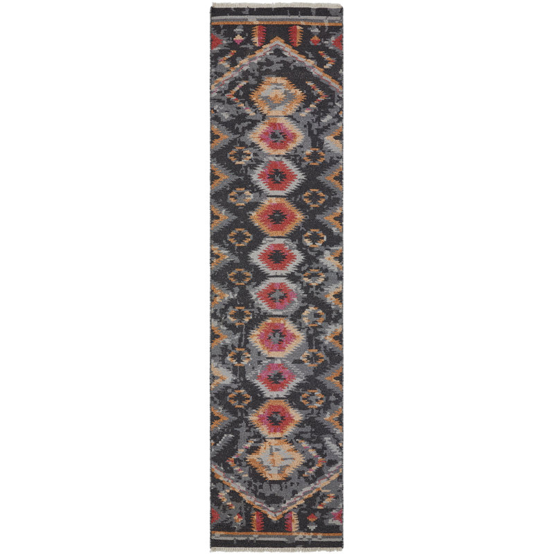 Zahara Hand Knotted Wool Area Rug, Runner 2'6" x 10'