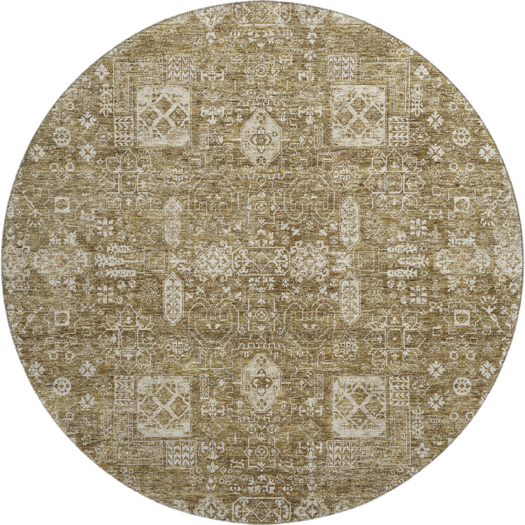 Premium Machine Washable Cerrito Brown Rug