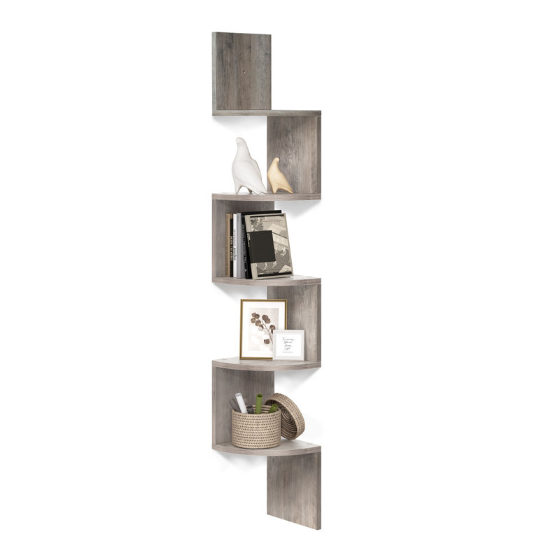 Unique Accent Shelf, Light Grey