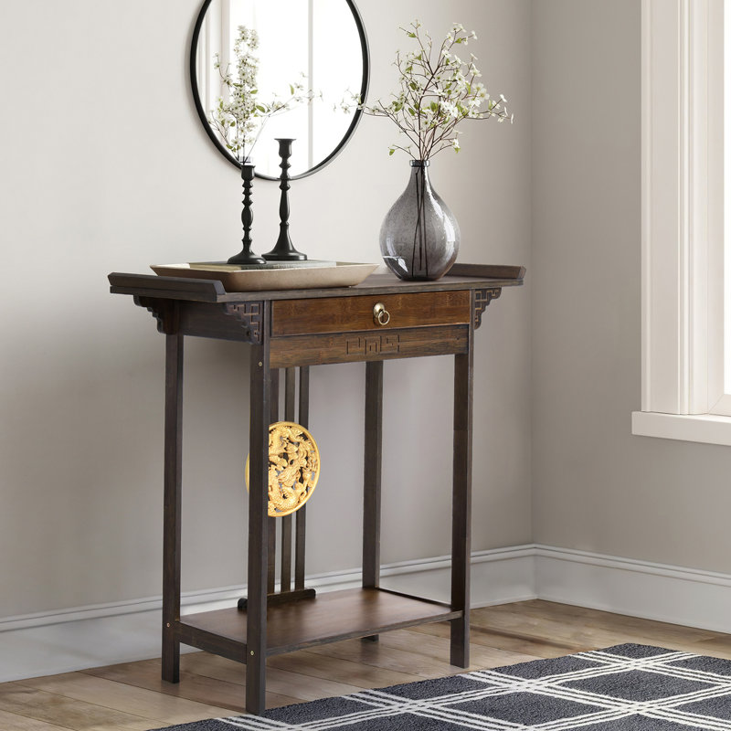 Console en bois massif 32,09 "Domna