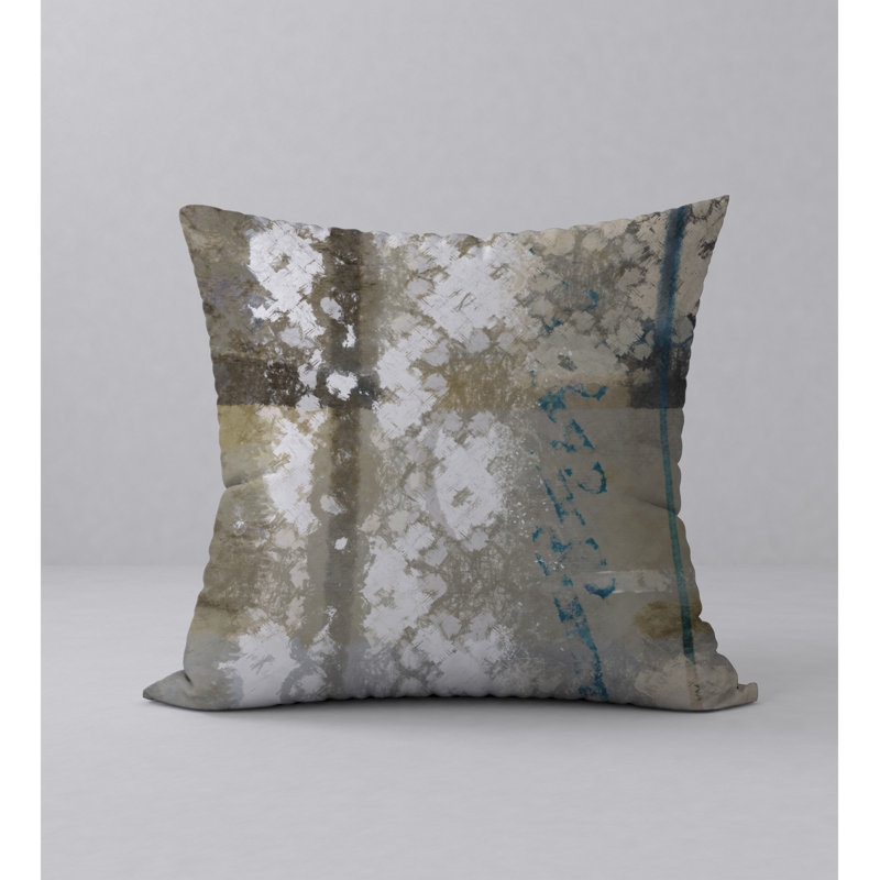 Abstract Reversible Throw Pillow, 18" x 18"