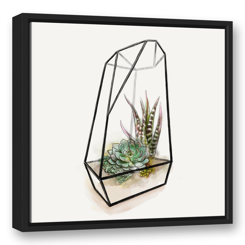 Terrarium, reproduction d'art sur toile, H 13,75 po x l 13,75 po x P 1,75 po